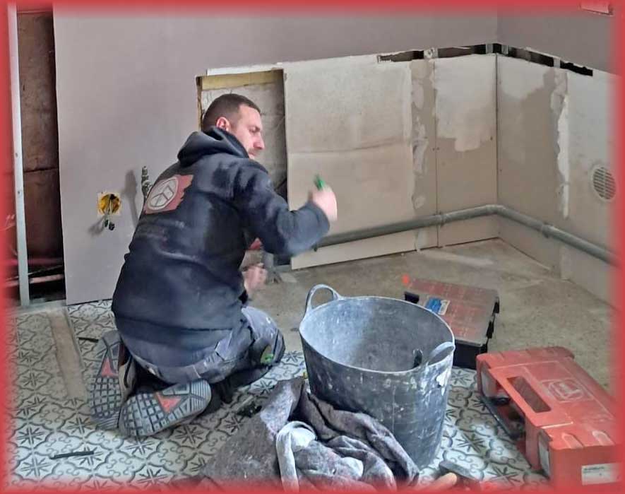 Travaux préparatoires à l'installation d'une cuisine